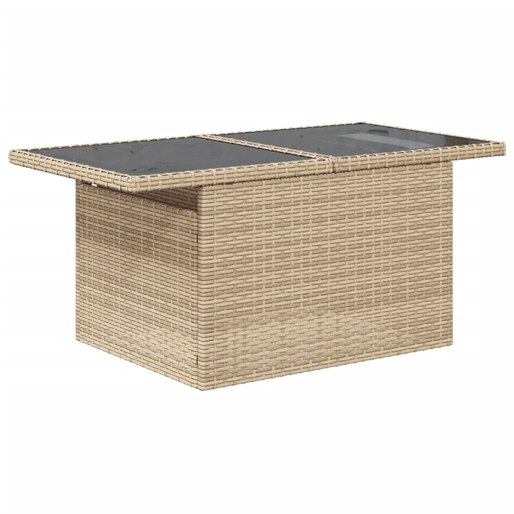 7-dijelni set vrtnih sofa od poliratana s jastucima bež 100 x 55 x 73 cm
