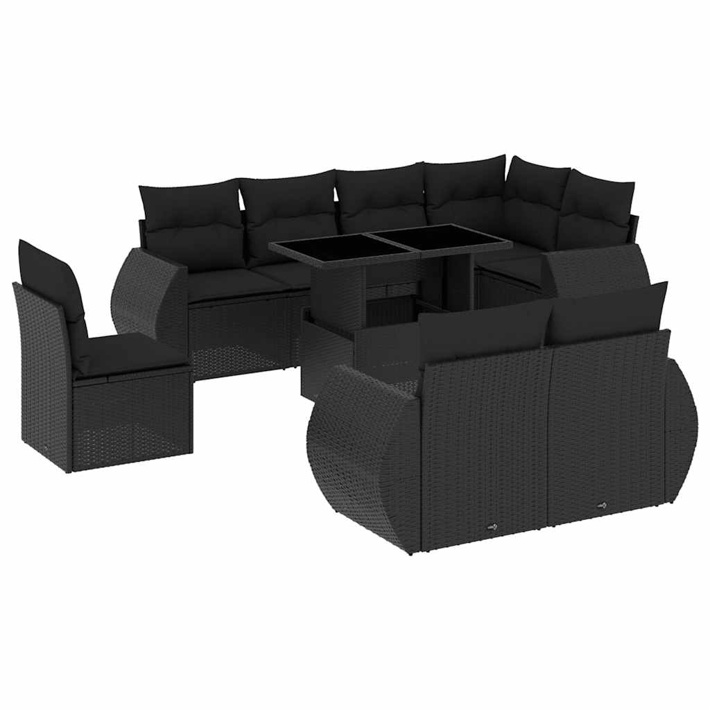 9-dijelni set vrtnih sofa od poliratana s jastucima