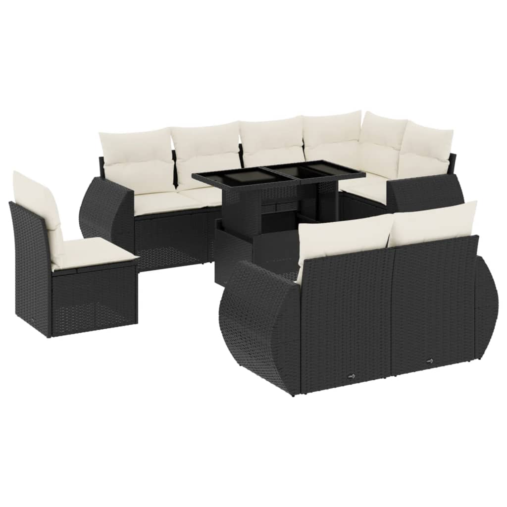 9-dijelni set vrtnih sofa od poliratana s jastucima