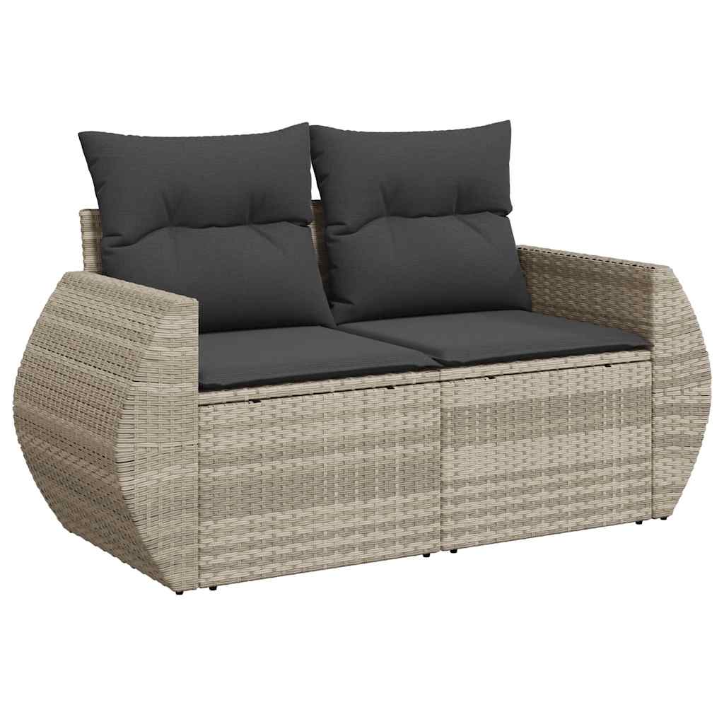 7-dijelni set vrtnih sofa svjetlosivi od poliratana