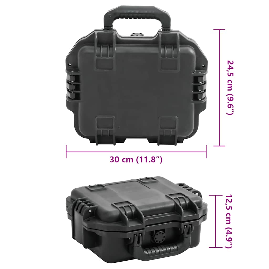Prijenosni kovčeg crni 30x24,5x12,5 cm od PP-a