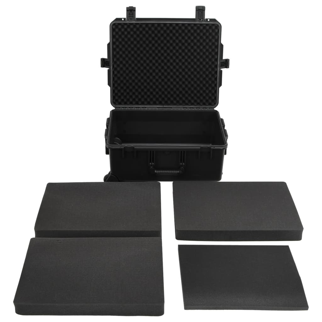 Prijenosni kovčeg crni 62,5 x 50 x 28,5 cm PP
