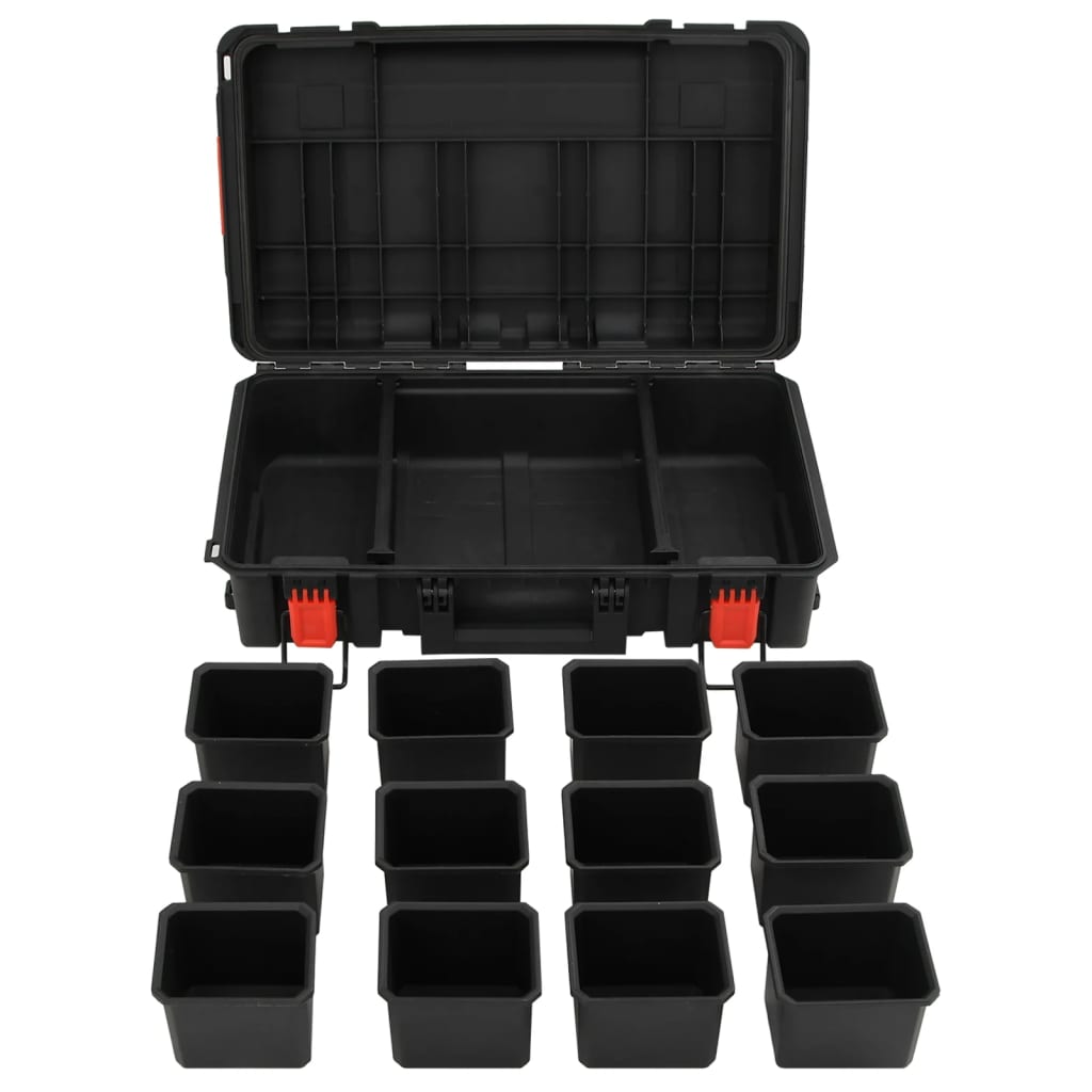 Prijenosni kovčeg crni 56,5x34x16 cm od PP-a