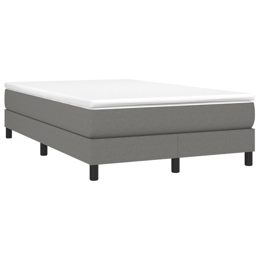 Krevet box spring s madracem tamnosivi 120 x 190 cm tkanina