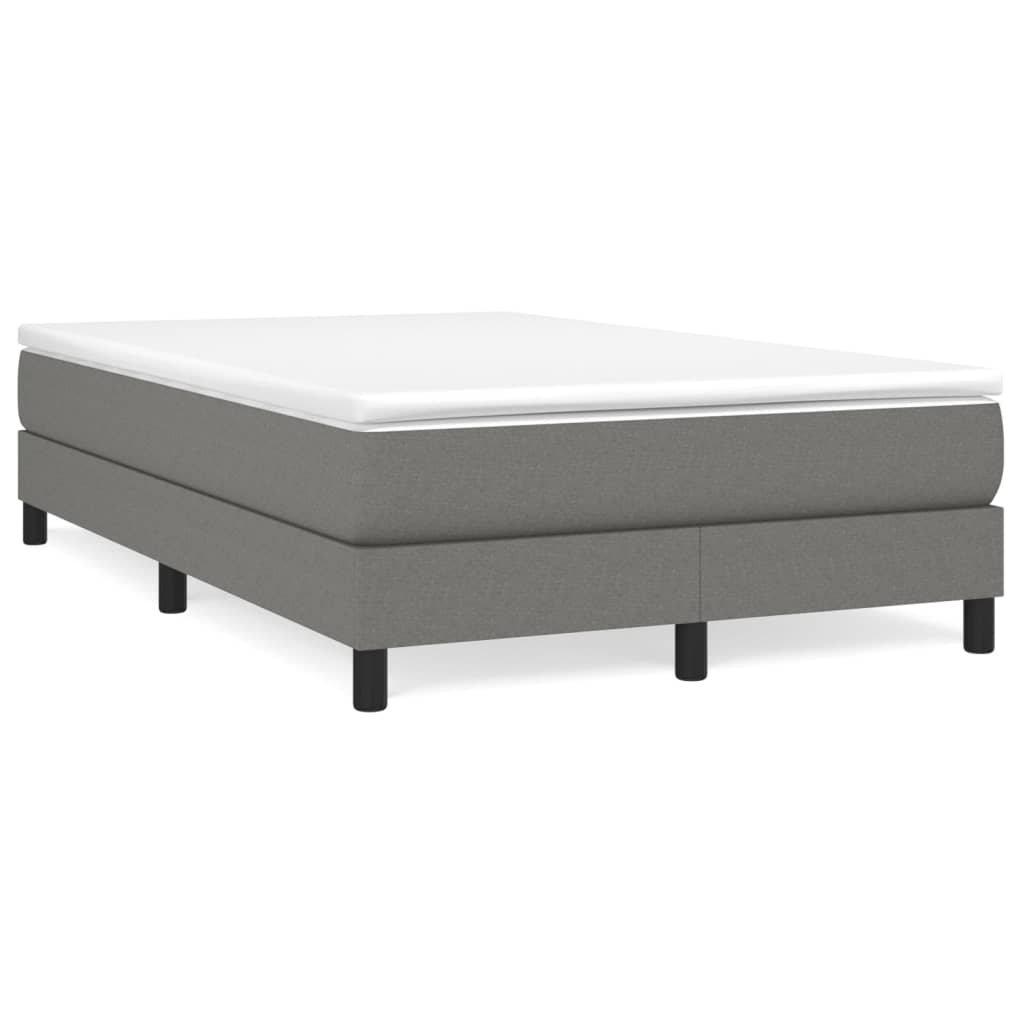 Krevet box spring s madracem tamnosivi 120 x 190 cm tkanina