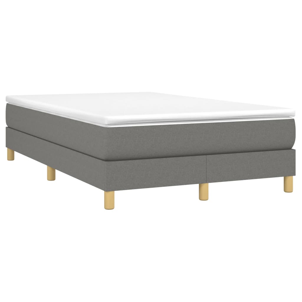 Krevet box spring s madracem tamnosivi 120 x 190 cm tkanina