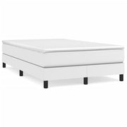 Krevet box spring s madracem bijeli 120x190 cm od umjetne kože