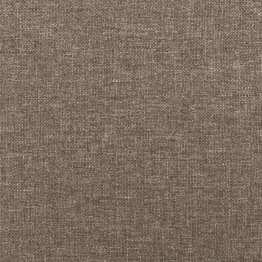 Krevet s oprugama i madracem smeđesivi 120 x 190 cm od tkanine