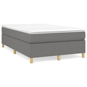 Krevet box spring s madracem tamnosivi 120 x 190 cm tkanina
