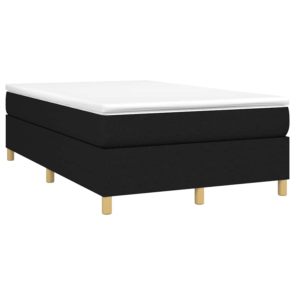 Krevet box spring s madracem crni 120 x 190 cm od tkanine