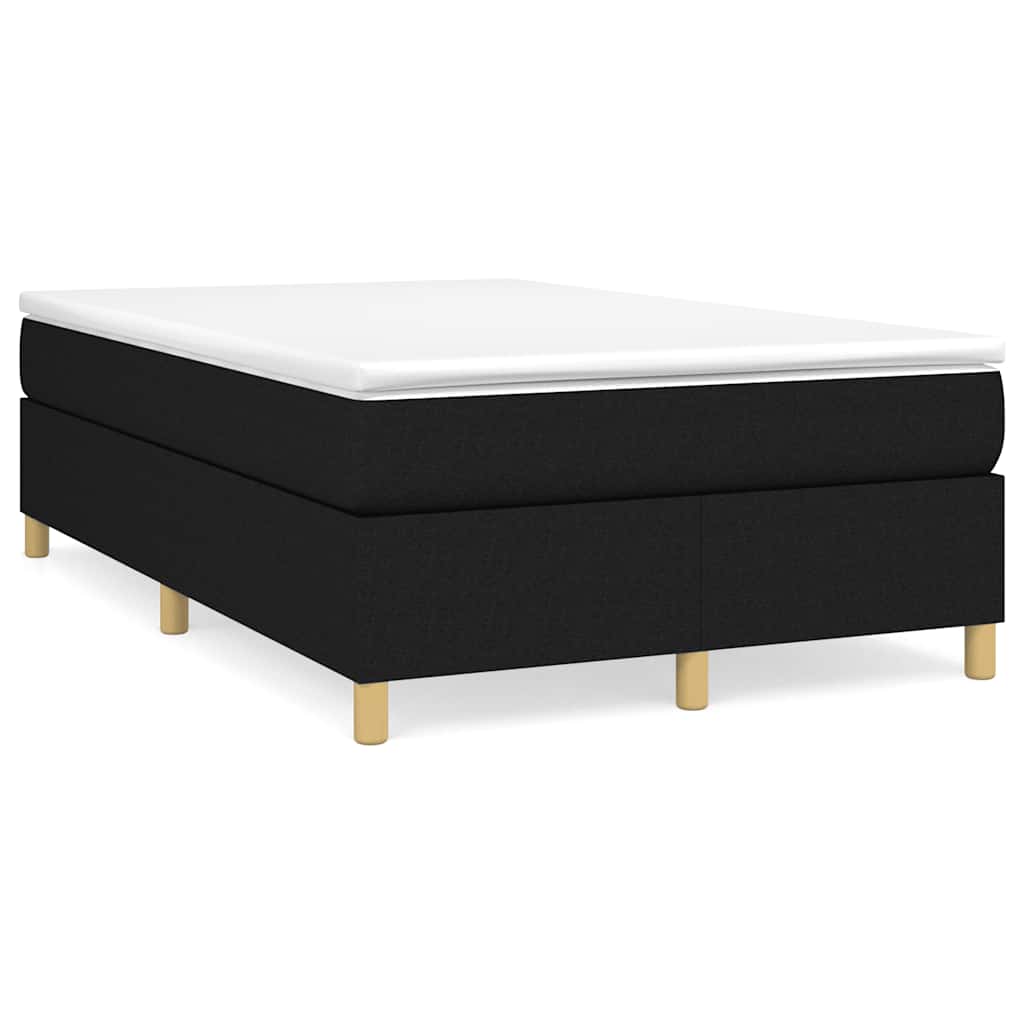 Krevet box spring s madracem crni 120 x 190 cm od tkanine