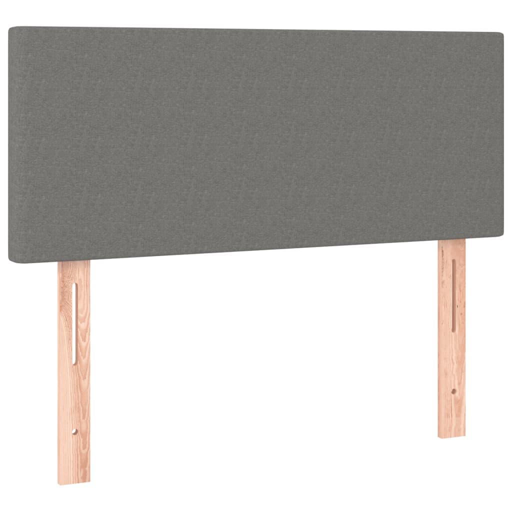 Krevet box spring s madracem tamnosivi 120 x 190 cm tkanina