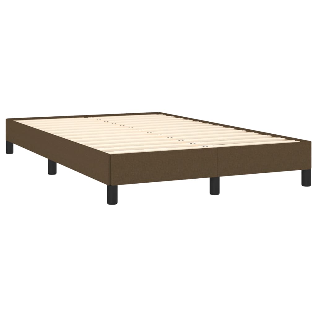 Krevet box spring s madracem tamnosmeđi 120 x 190 cm od tkanine