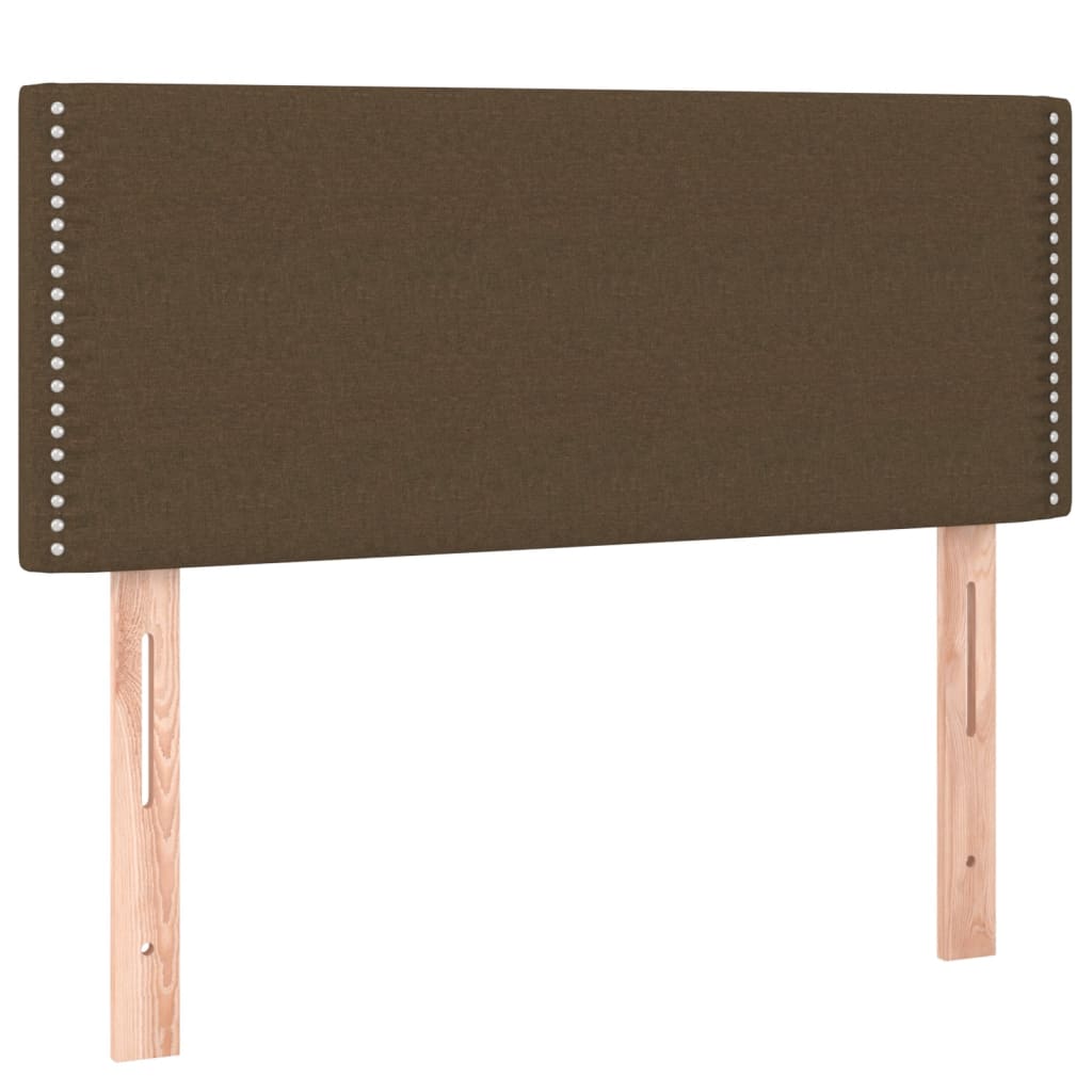 Krevet box spring s madracem tamnosmeđi 120 x 190 cm od tkanine