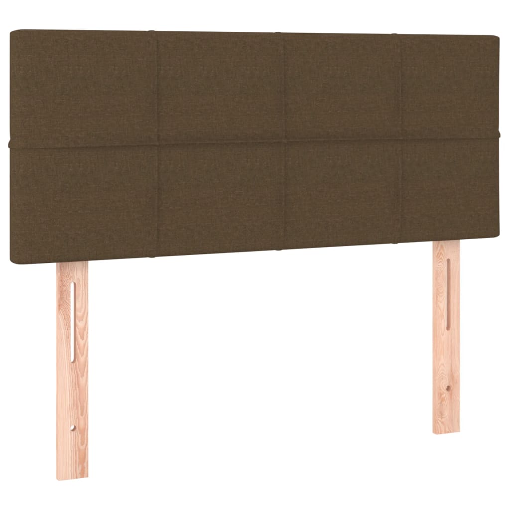 Krevet box spring s madracem tamnosmeđi 120 x 190 cm od tkanine