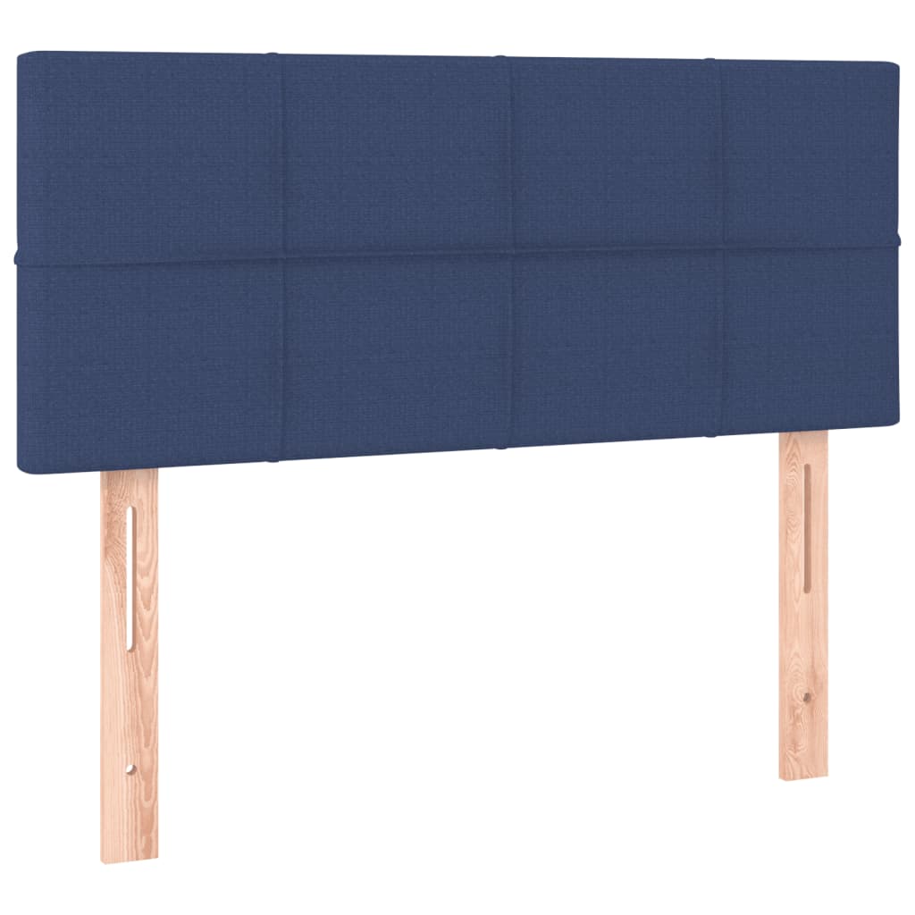 Krevet s oprugama i madracem plavi 120 x 190 cm od tkanine