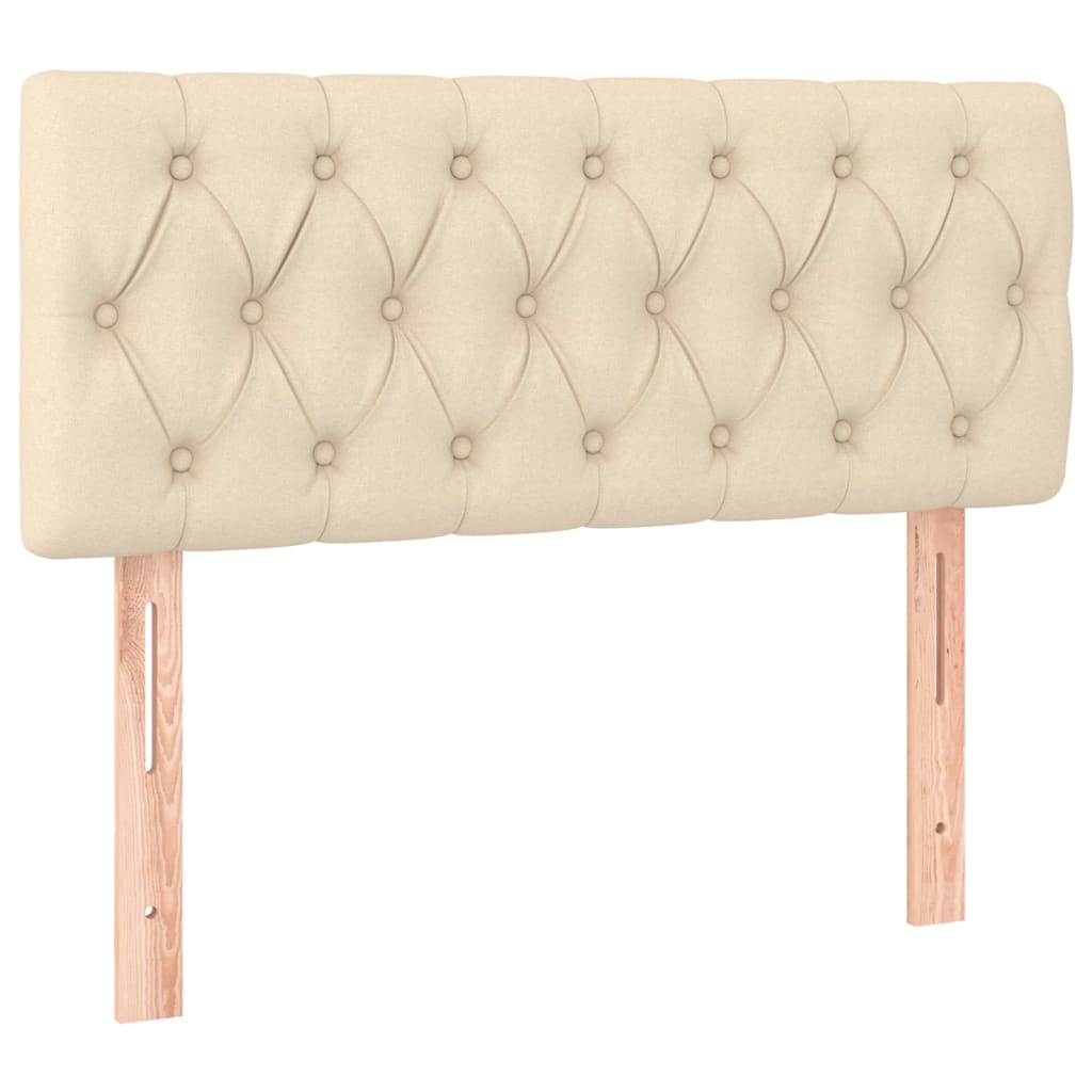 Krevet box spring s madracem krem 120 x 190 cm od tkanine