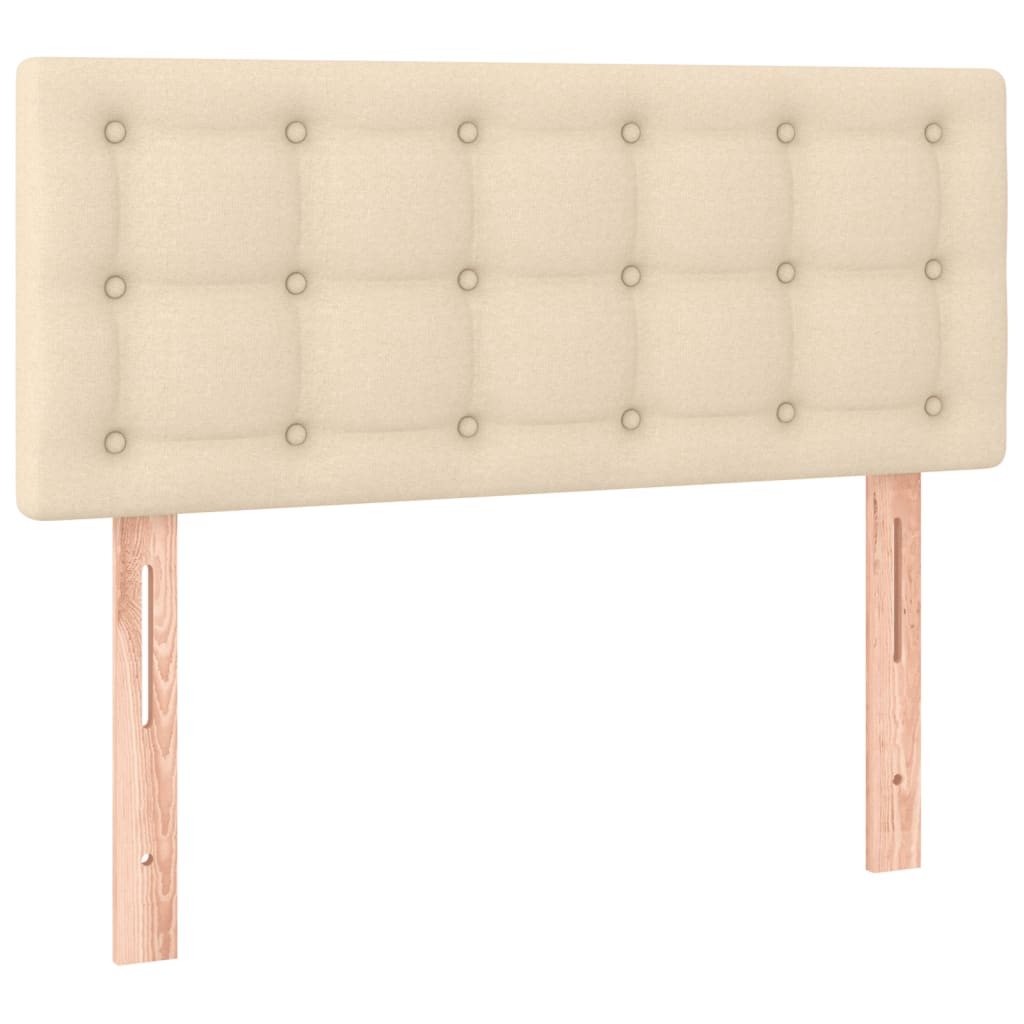 Krevet box spring s madracem krem 120 x 190 cm od tkanine