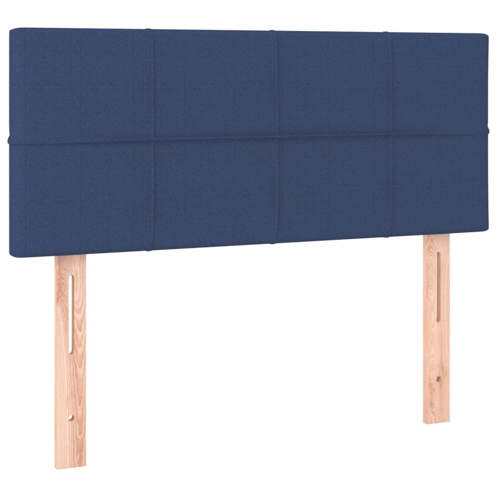 Krevet s oprugama i madracem plavi 120 x 190 cm od tkanine