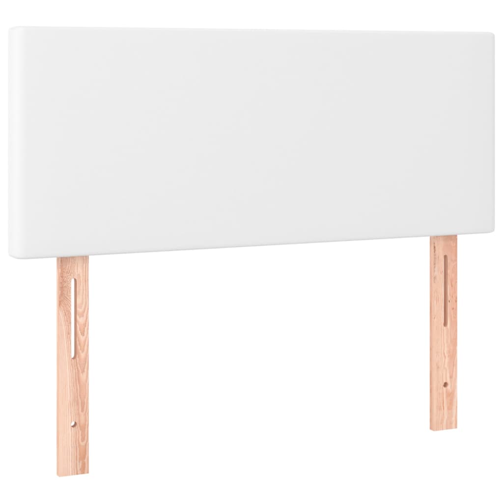 Krevet box spring s madracem bijeli 120x190 cm od umjetne kože