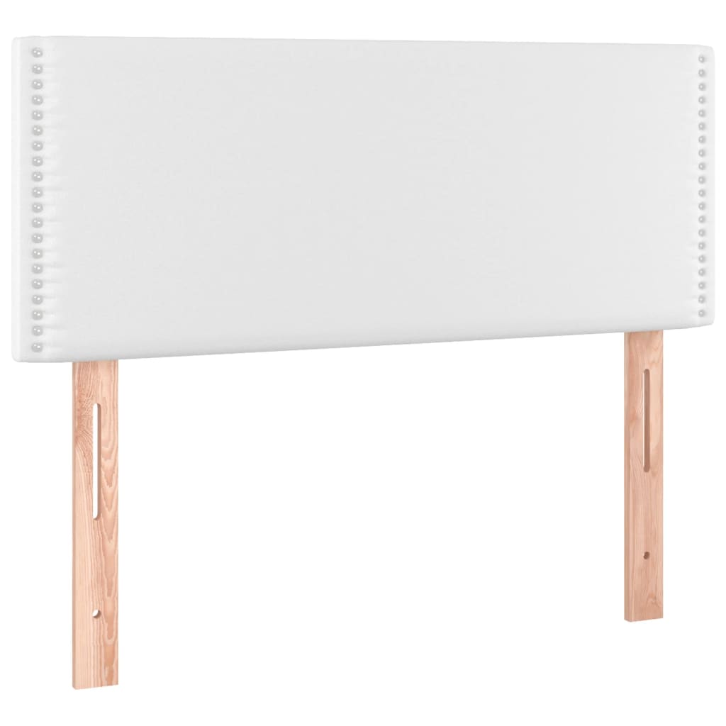 Krevet box spring s madracem bijeli 120x190 cm od umjetne kože