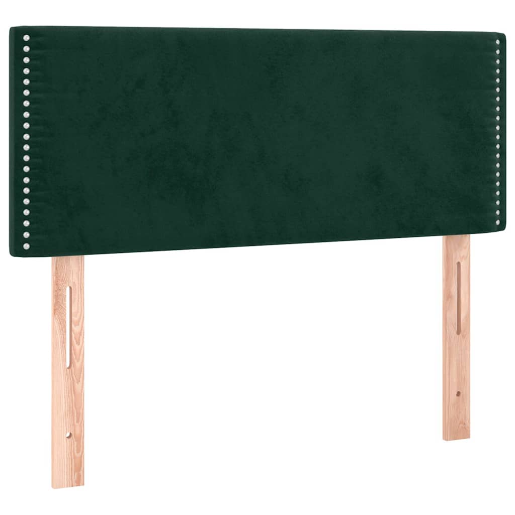 Krevet box spring s madracem tamnozeleni 120x190 cm baršunasti