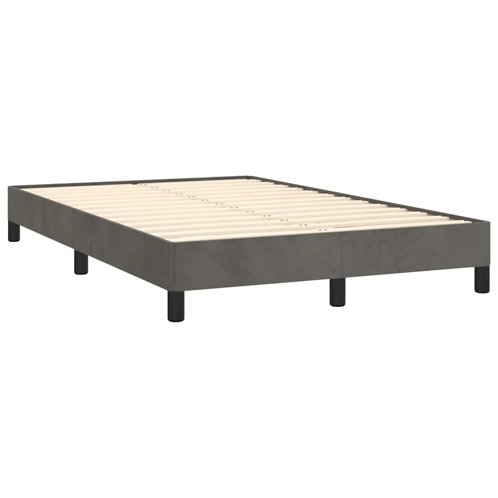Krevet box spring s madracem tamnosivi 120 x 190 cm baršun