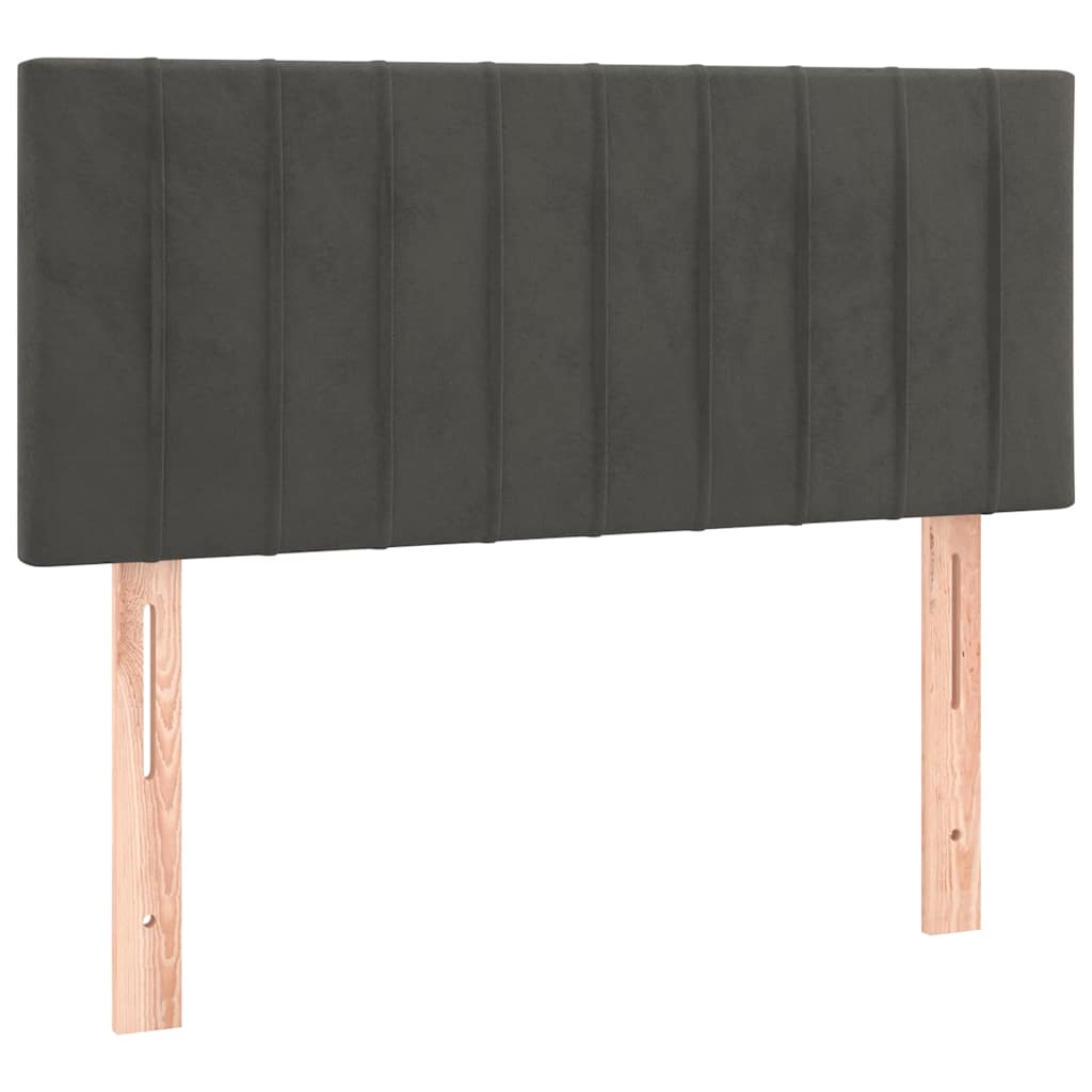 Krevet box spring s madracem tamnosivi 120 x 190 cm baršun