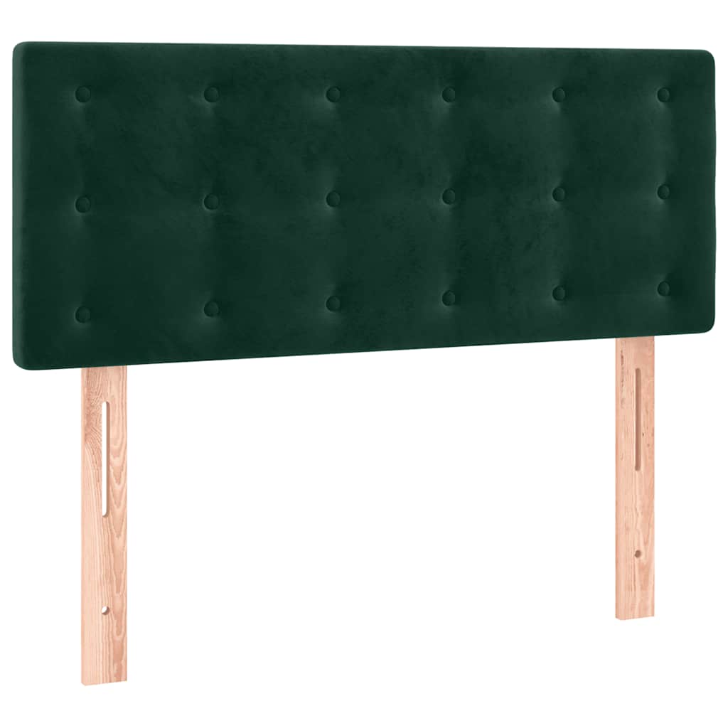 Krevet box spring s madracem tamnozeleni 120x190 cm baršunasti