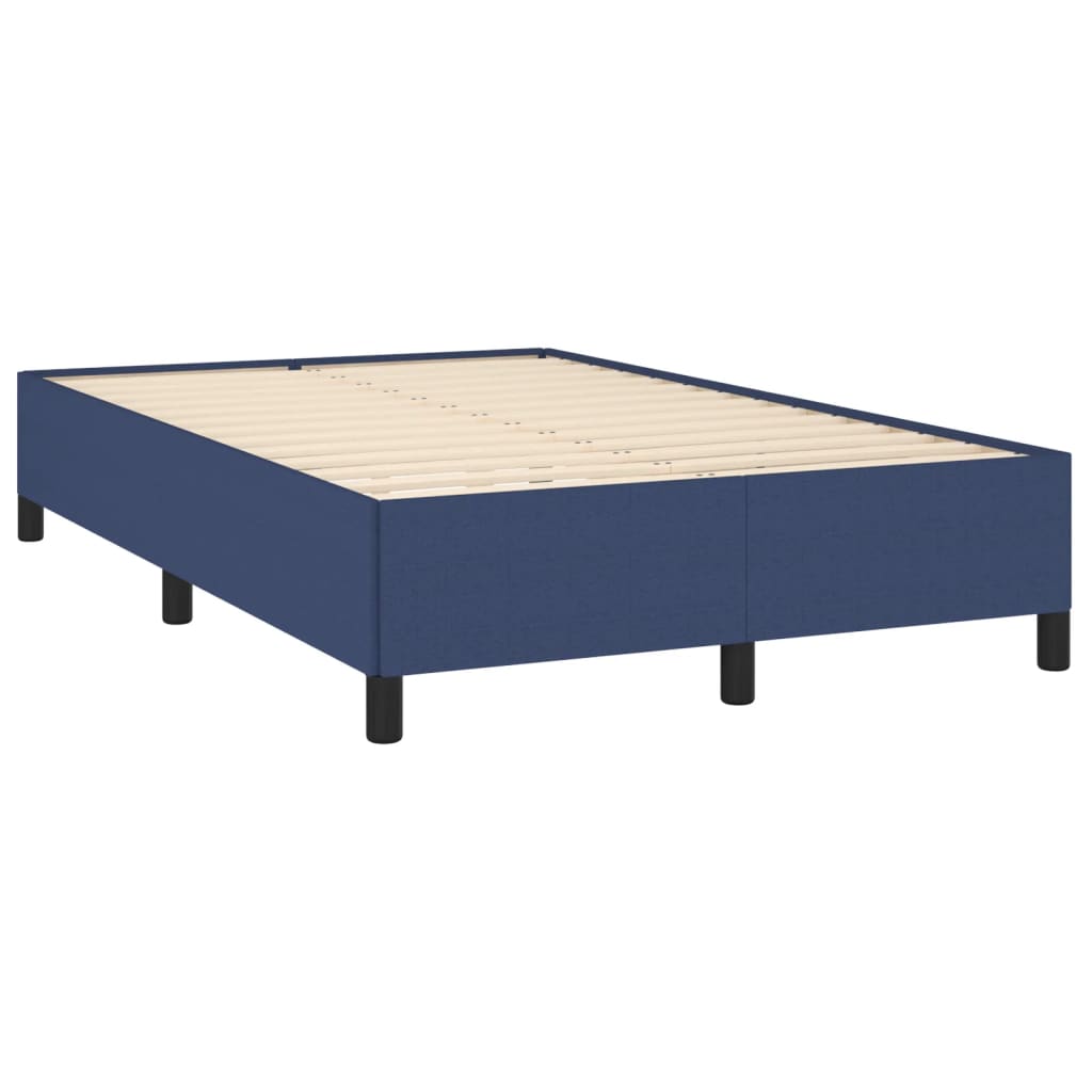 Krevet s oprugama i madracem plavi 120 x 190 cm od tkanine