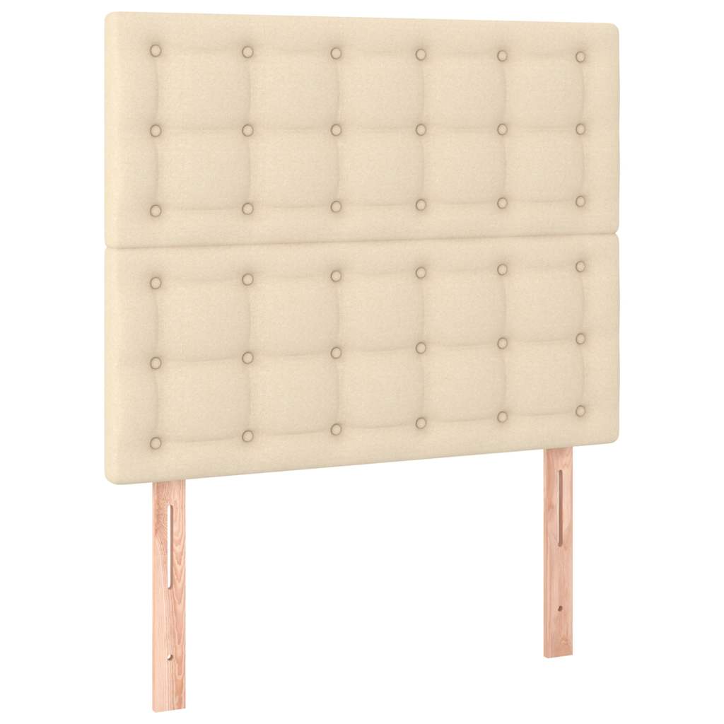 Krevet box spring s madracem krem 120 x 190 cm od tkanine