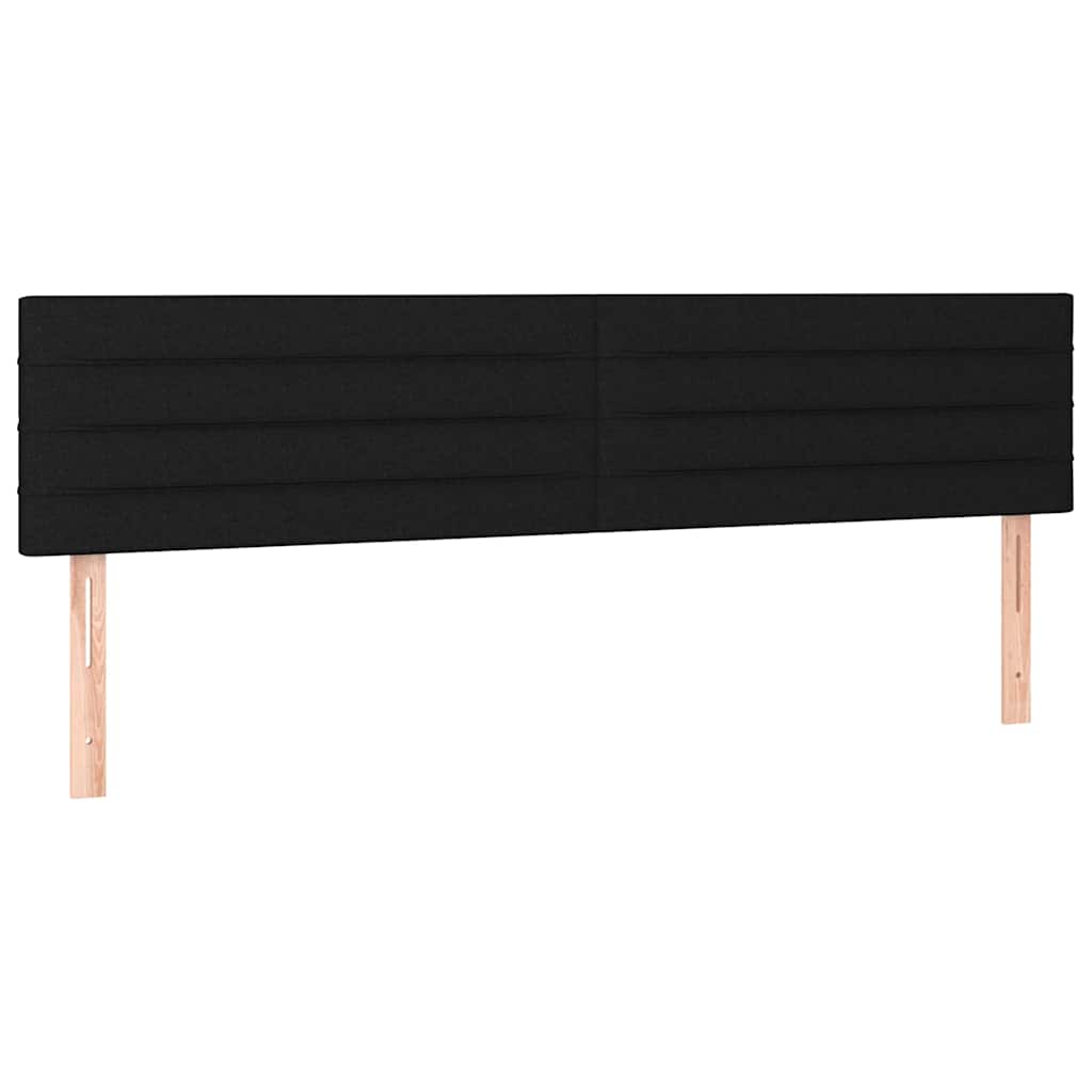 Krevet box spring s madracem crni 120 x 190 cm od tkanine