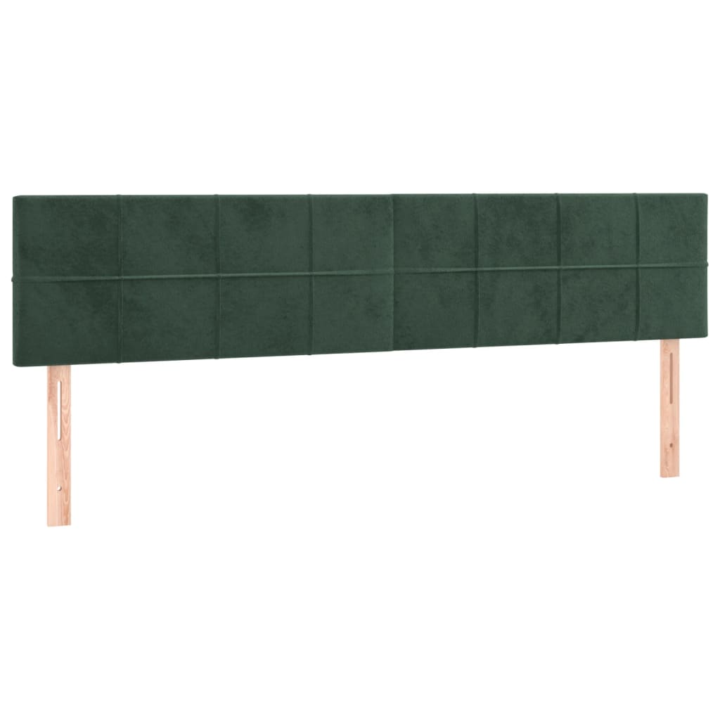 Krevet box spring s madracem tamnozeleni 120x190 cm baršunasti