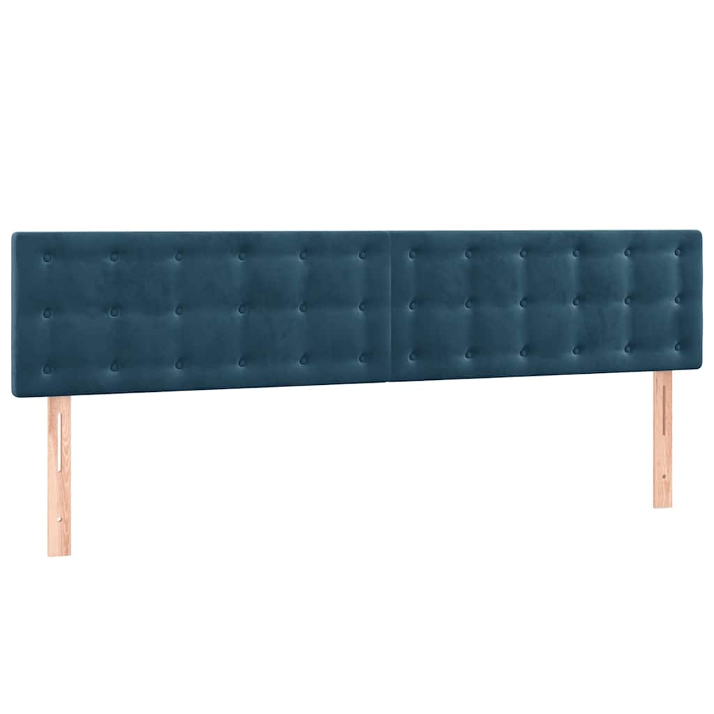 Krevet s oprugama i madracem tamnoplavi 120 x 190 cm baršun