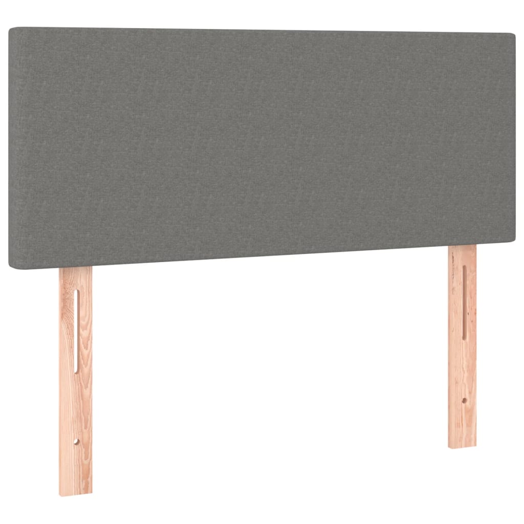 Krevet box spring s madracem LED tamnosivi 120 x 190 cm tkanina