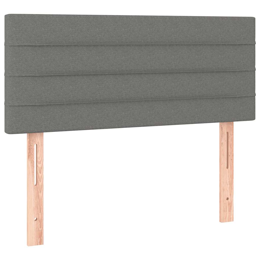 Krevet box spring s madracem LED tamnosivi 120 x 190 cm tkanina