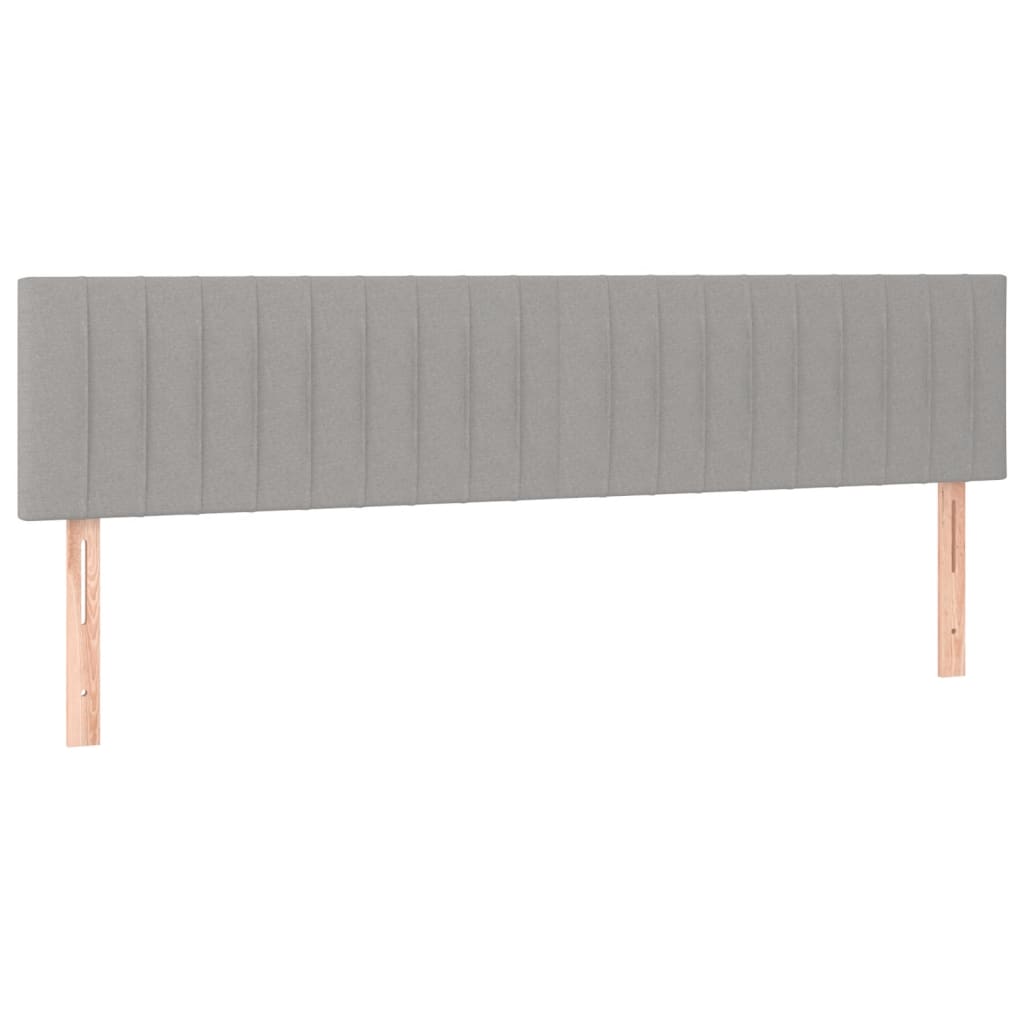 Krevet s oprugama i madracem LED svjetlosivi 120x190 cm tkanina