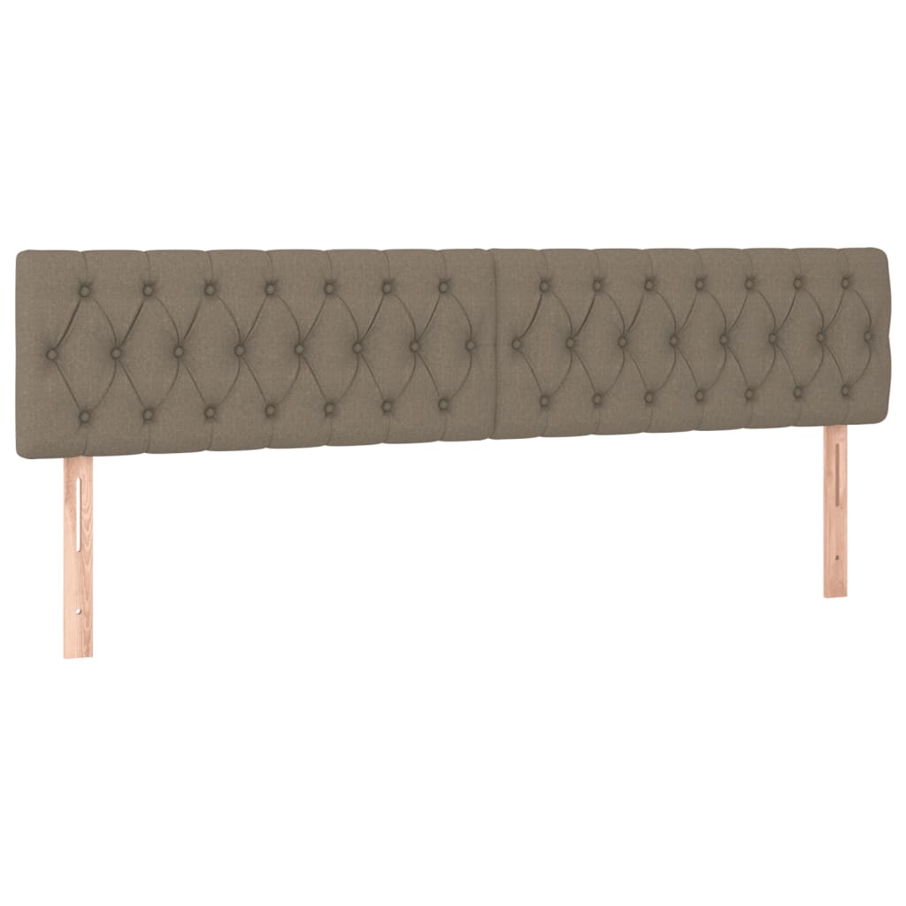Krevet s oprugama i madracem LED smeđesivi 120x190cm od tkanine