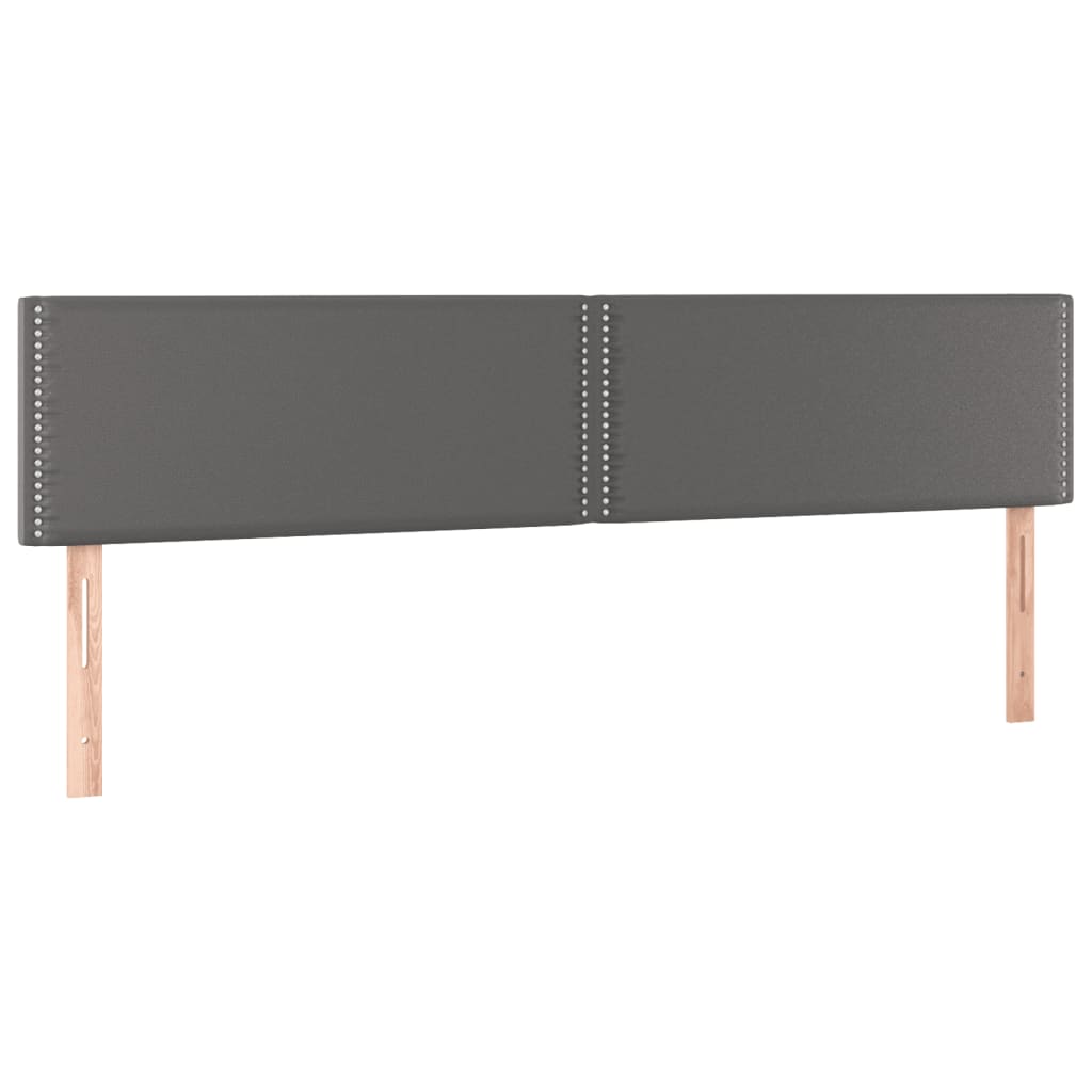Krevet s oprugama i madracem LED sivi 120x190 cm umjetna koža