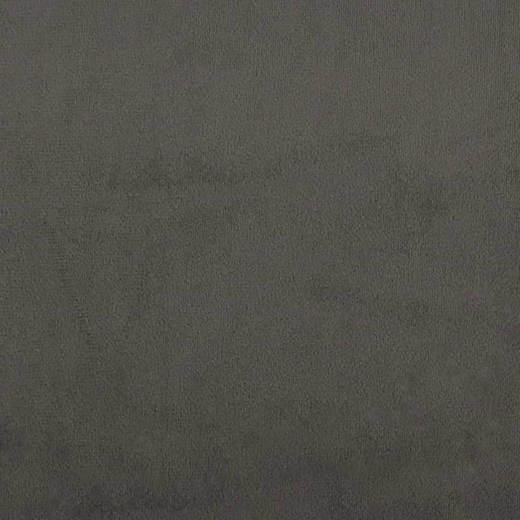 Krevet box spring s madracem LED tamnosivi 120 x 190 cm baršun