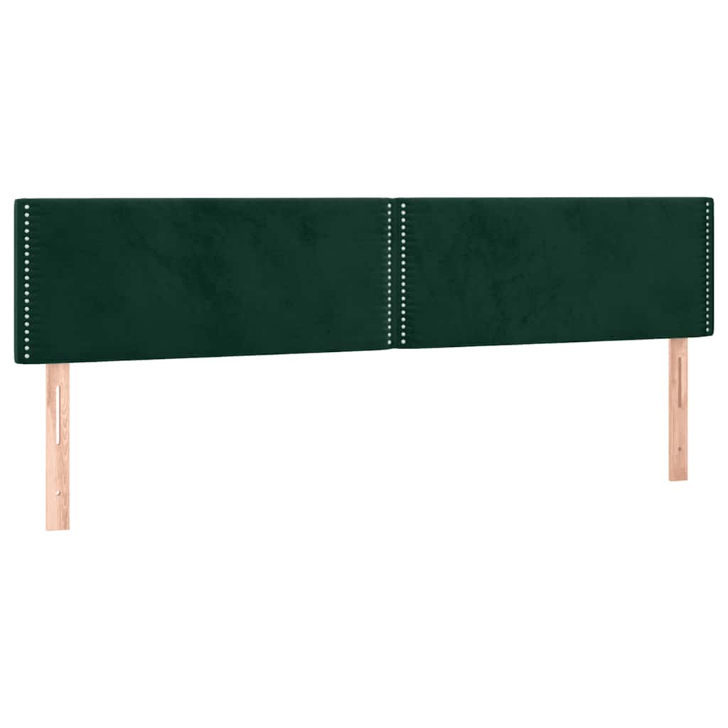 Krevet s oprugama i madracem LED tamnozelenim 120x190 cm baršun