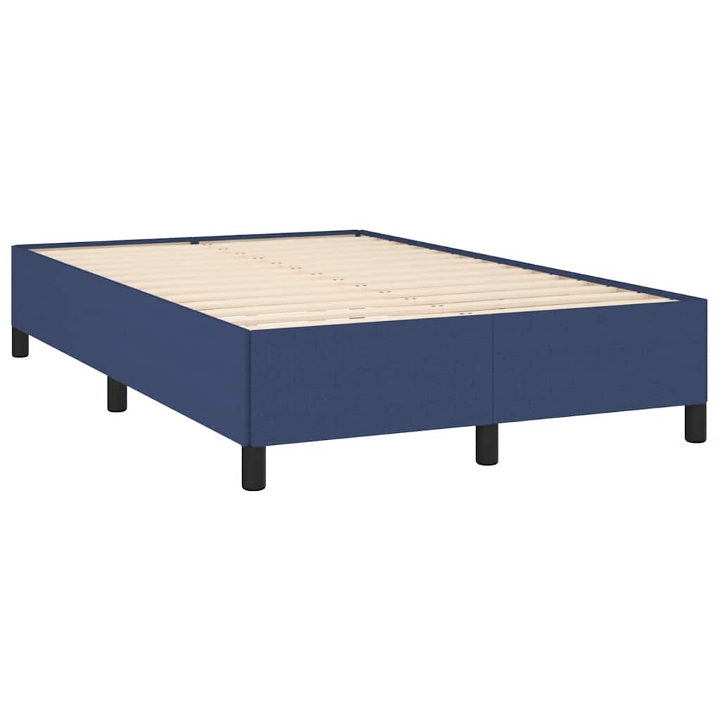 Krevet s oprugama i madracem plavi 120 x 190 cm od tkanine