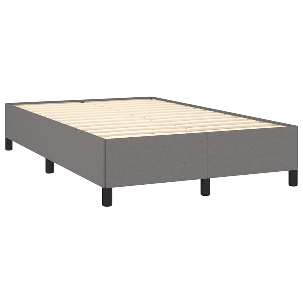Krevet box spring s madracem tamnosivi 120 x 190 cm tkanina