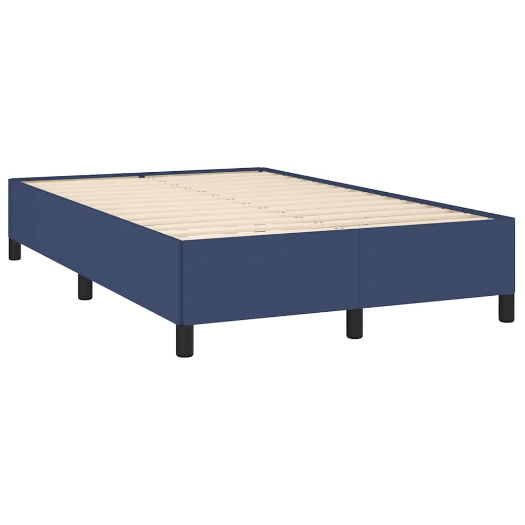 Krevet s oprugama i madracem plavi 120 x 190 cm od tkanine