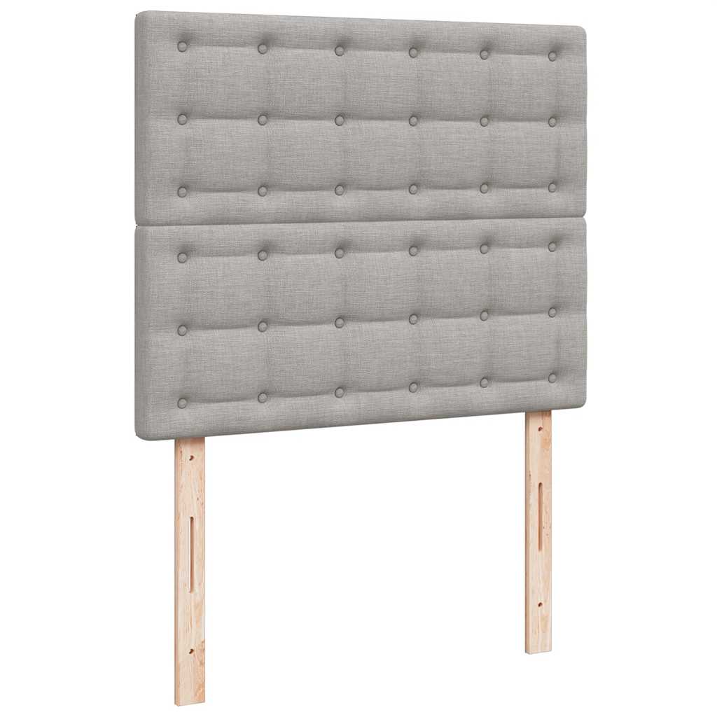 Krevet s oprugama i madracem svjetlosivi 120x190 cm od tkanine