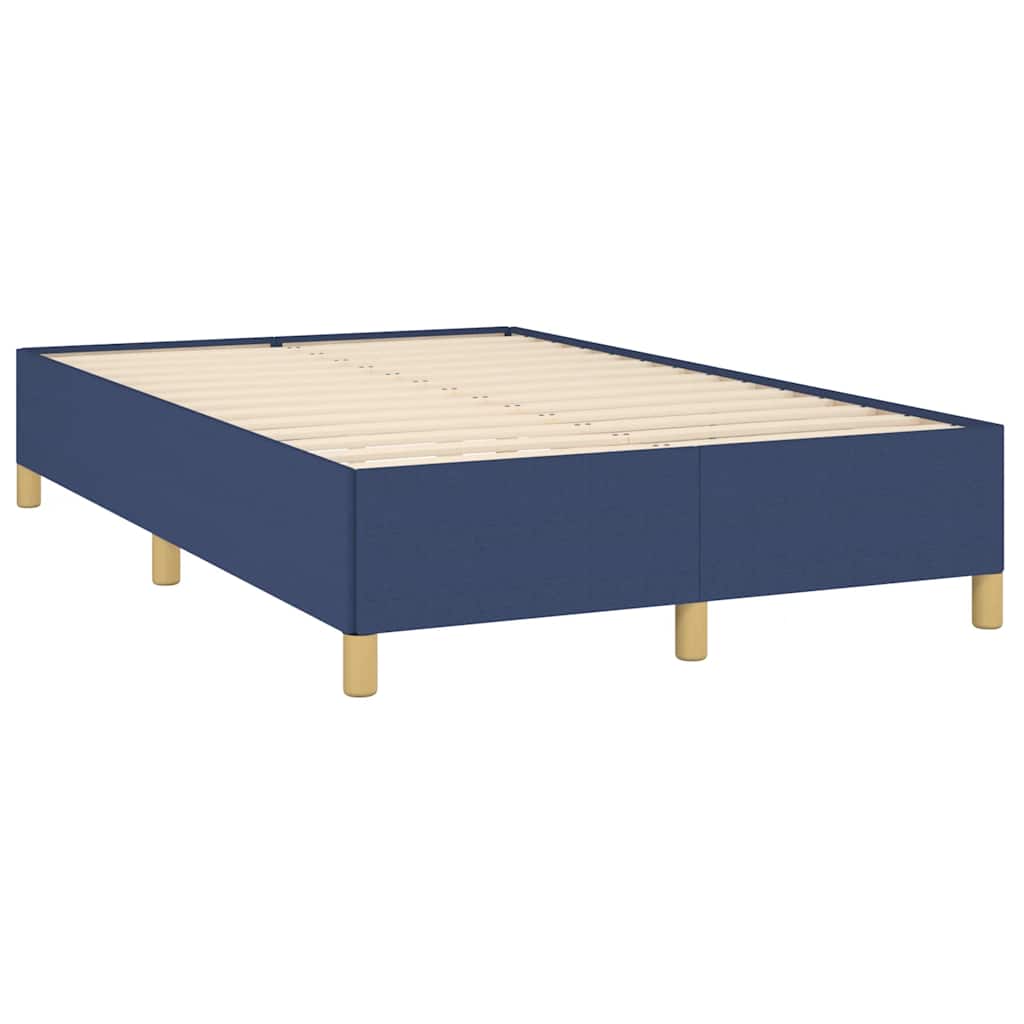 Krevet s oprugama i madracem plavi 120 x 190 cm od tkanine