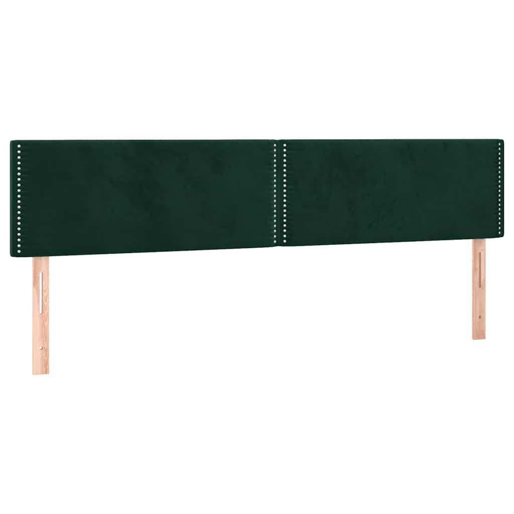 Krevet box spring s madracem tamnozeleni 120x190 cm baršunasti