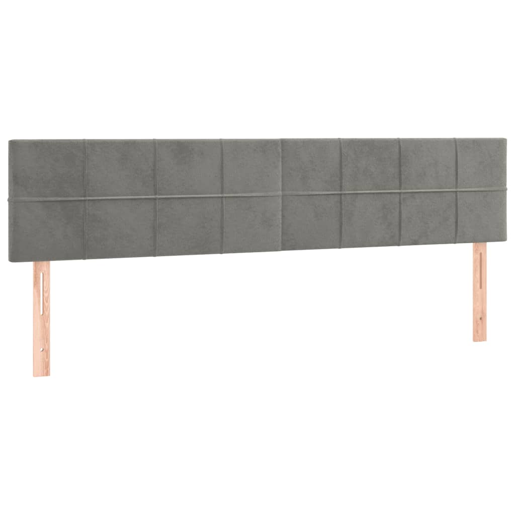 Krevet s oprugama i madracem svjetlosivi 120x190 cm baršunasti