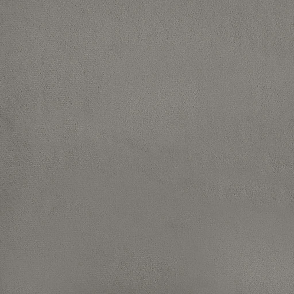 Krevet s oprugama i madracem svjetlosivi 120x190 cm baršunasti