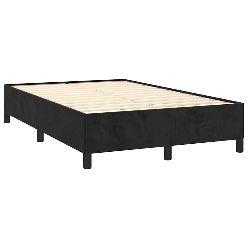 Krevet box spring s madracem crni 120 x 190 cm baršunasti